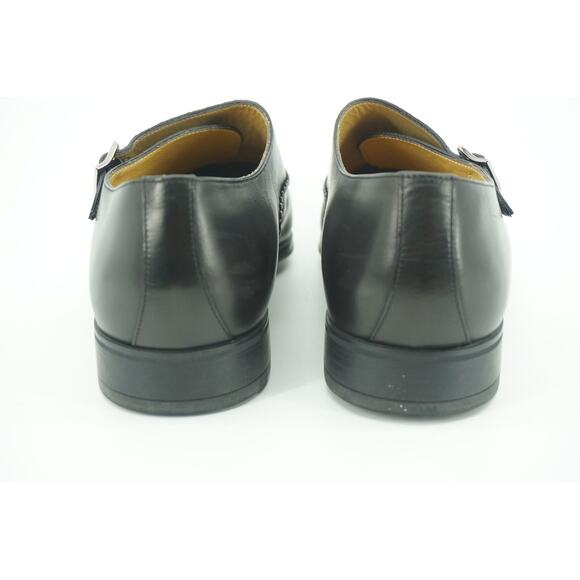 Sutor Mantellassi Marzio Black Leather Monk Strap Loafers Size 10 slip on $565 - Picture 10 of 10